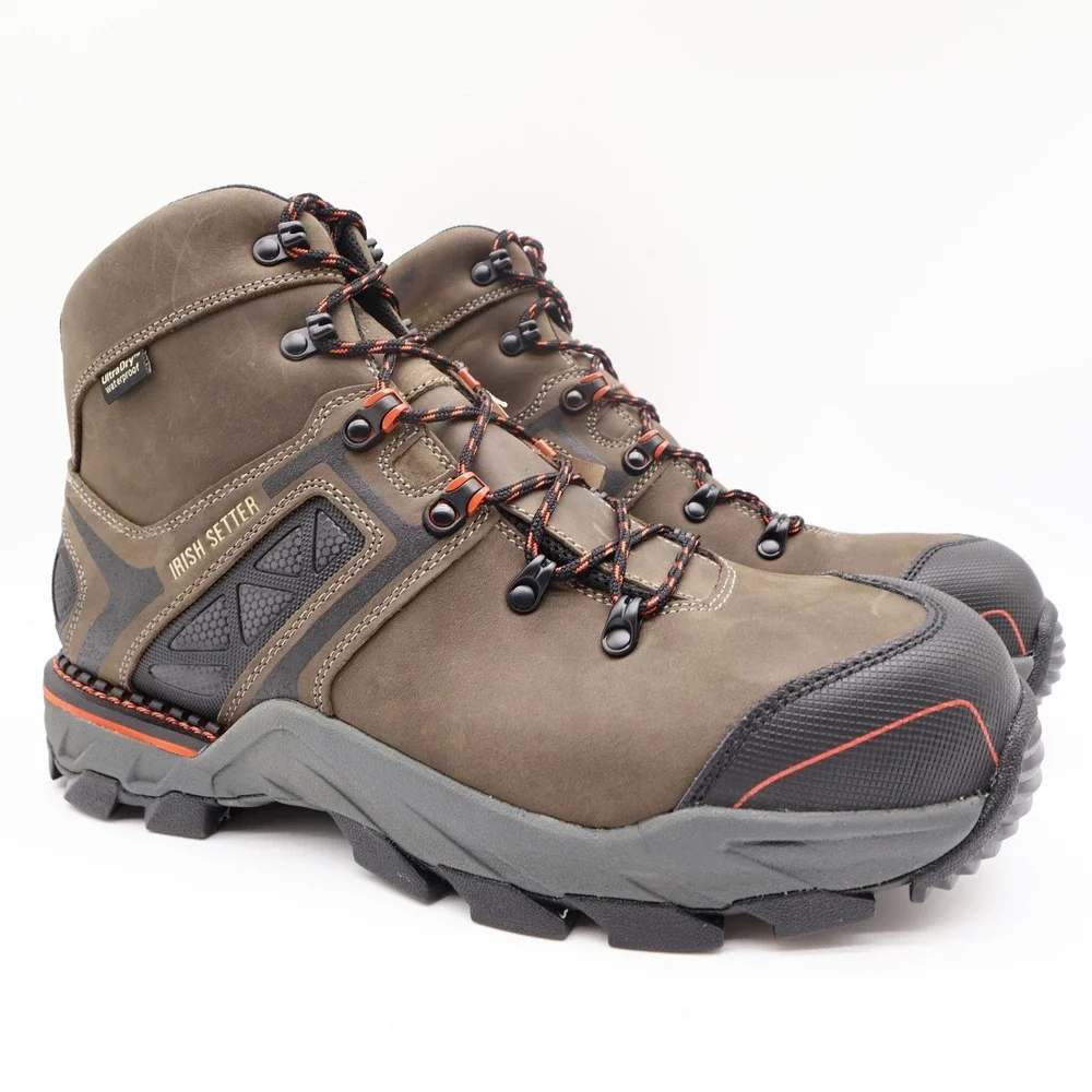Irish Setter Boots Mens 13 D Crosby Leather Waterproof Safety Toe 83628 NIB
